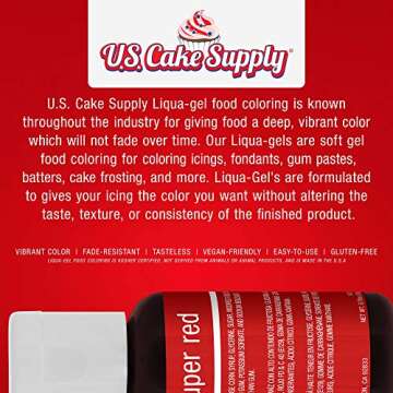 18 Color U.S. Cake Supply Liqua-Gel Baking Set - Made in USA