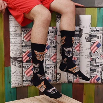HSELL Funny Animal Pattern Socks - 12 Pairs for Him