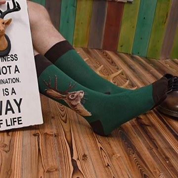 HSELL Funny Animal Pattern Socks - 12 Pairs for Him