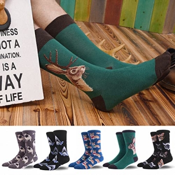 HSELL Funny Animal Pattern Socks - 12 Pairs for Him