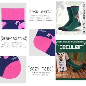 HSELL Funny Animal Pattern Socks - 12 Pairs for Him