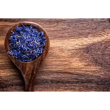 Pure Blue Cornflower Petals - 100% Natural Centaurea cyanus - Dried, Grown in Germany Herbal Cornflower Flowers for Cupcakes, Lattes, Tea Blends, Bath Products, Gifts, Crafts