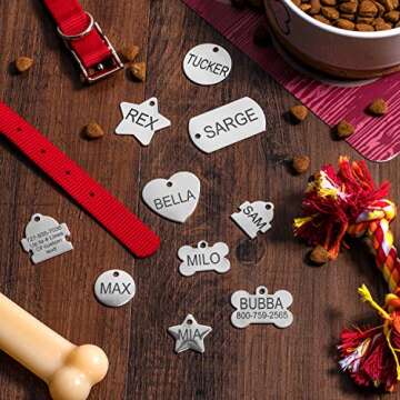 Custom Engraved Stainless Steel Pet ID Tags for Pets