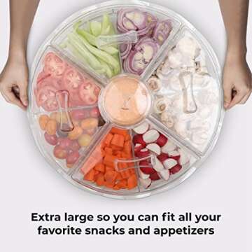Chef's Star 16 Inch Clear Extra Large Acrylic Appetizer Serving Tray