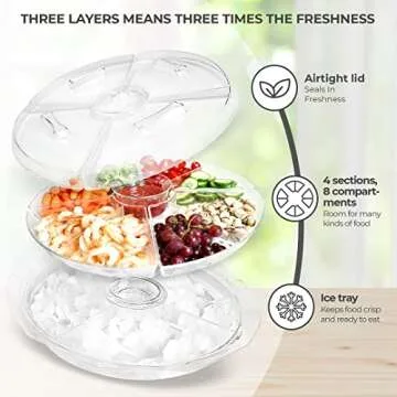 Chef's Star Extra Large Acrylic Appetizer Tray for Parties