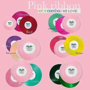 Premium 1/4 In Pink Satin Ribbon For Crafts And Gifts