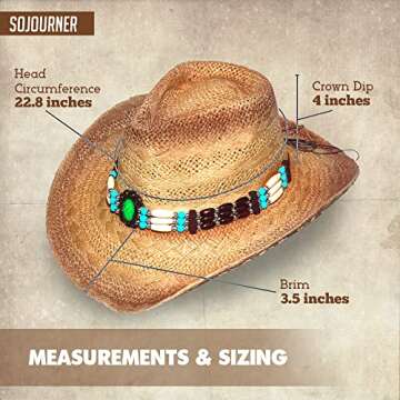 SoJourner Bags Cowboy Hats for Women & Men - Stylish Sun Protection