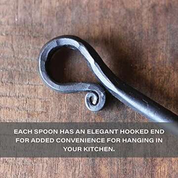 Copper and Steel Coffee Scoop | Food Grade & Measures 2 Tsp | Antique & Rustic Cast Iron Metal Spoon | Use For Espresso Beans, Tea Leaves, or Sugar | Handmade in Maine USA | By Wicks Forge