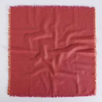 Fingercraft Cloth Napkins Set of 12 with Fringe Design