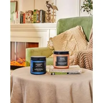 M&SENSE Coffee Candles Scented Strong, 2 Wick Jar Candle 11.6oz, 70 Hours Burning Time, Organic Natural Soy Wax Candle for Bedroom Kitchen Home Decor, Housewarming Gift for Men and Women