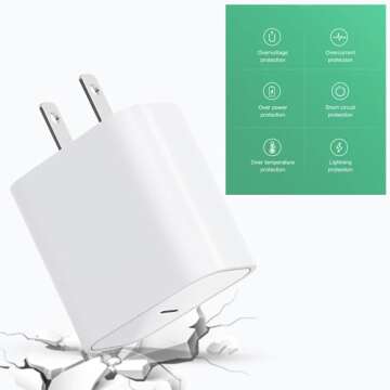 3Pack USB C Fast Charger for iPhone, 20W PD Adapter with 6FT Type C to L.ightning Cable USB C Wall Charger for iPhone 14/13/12/11 Pro/Pro Max/XS Max/XS/XR/X and more