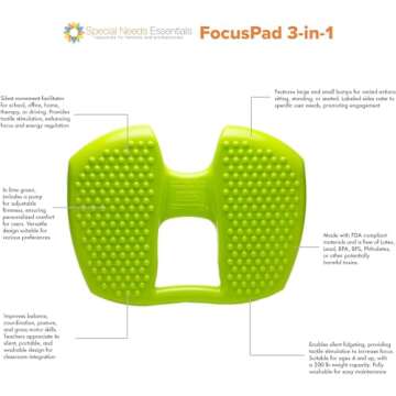 Special Needs Essentials FocusPad Set - Stress Relief Sensory Seats for Kids