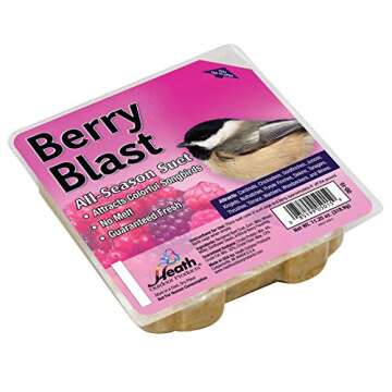 Heath Outdoor Products DD-15 Berry Blast Suet Cake, Case of 12, 0.75 lb