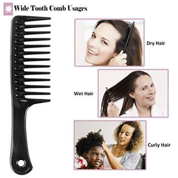 Hair Brush Boar Bristle Detangler Hair Brush and Wide Tooth Comb Set for Curly Thick Long Dry Wet Hair,Wooden Paddle Detangle Hair Brushes for Women Men Kids Detangling Smoothing Hair Adding Shine