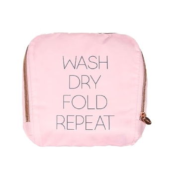 Miamica Pink Travel Laundry Bag Expandable Durable Foldable