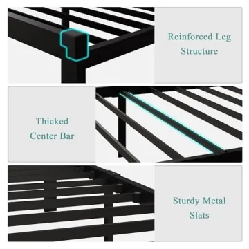 iPormis Stylish Twin Metal Bed Frame with Underbed Storage