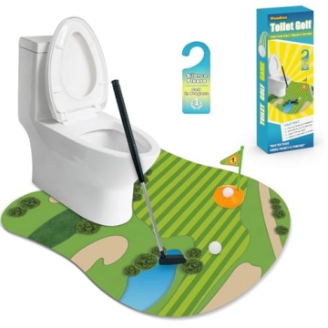 Wondrus Toilet Golf Game - Funny White Elephant Gifts Exchange for Adults - Christmas Secret Santa G...