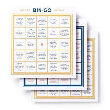 Brass Monkey Fun Meeting Bingo Game Book for Offices