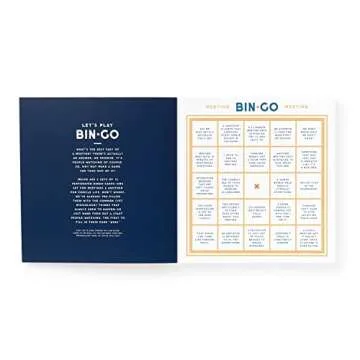 Brass Monkey Fun Meeting Bingo Game Book for Offices