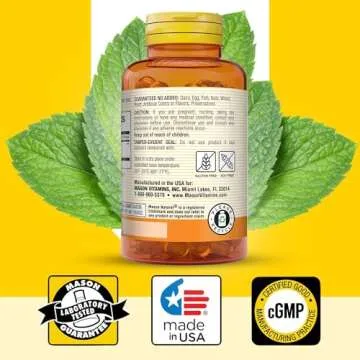MASON NATURAL Peppermint Oil Softgels for Digestive Comfort