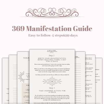 369 Guided Manifestation Journal for Personal Growth Journey