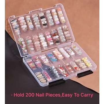 CATEAR Press on Nail Organizer for Ultimate Nail Art Enthusiasts