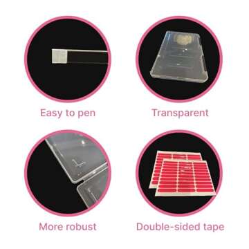 CATEAR Press on Nail Organizer with 48pc Adhesive Kit