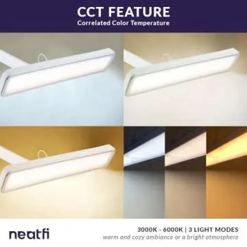 Neatfi XL LED Task Lamp with 3 Modes and Clamp