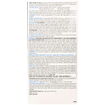 Dap 53005 Plaster of Paris Box Molding Material, 4.4-Pound, White