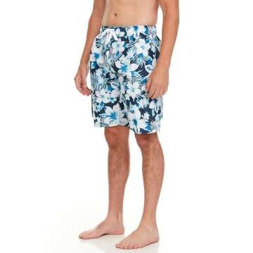 Kanu Surf Men's Infinite Swim Trunks (Regular & Extended Sizes), Dominica Navy, X-Large