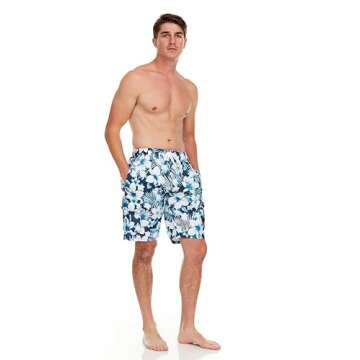 Kanu Surf Men's Infinite Swim Trunks (Regular & Extended Sizes), Dominica Navy, X-Large