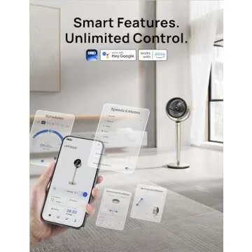 Dreo Smart 43'' Pedestal Fan with Quiet Oscillation & Control