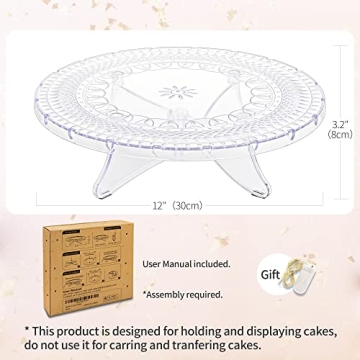 NWK 12inch Lighted Cake Stand Elegant Dessert Display