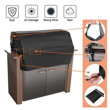 Oslimea Waterproof Grill Cover for Outdoor Use 32-Inch