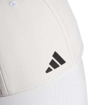 adidas Women's Backless Ponytail Hat Adjustable Fit Baseball Cap, Non Dyed White/Non Dyed White/Black, One Size