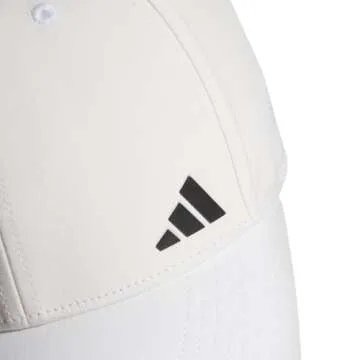 adidas Women's Backless Ponytail Hat Adjustable Fit Baseball Cap, Non Dyed White/Non Dyed White/Black, One Size