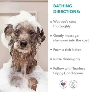 Isle of Dogs - Everyday Natural Luxury Tearless Puppy Shampoo - Cotton + Fresh Orchid - Sulfate & Paraben Free Formula - Gentle Pet Shampoo For Dogs Of All Ages & Coat Types - Made in the USA - 16 Oz