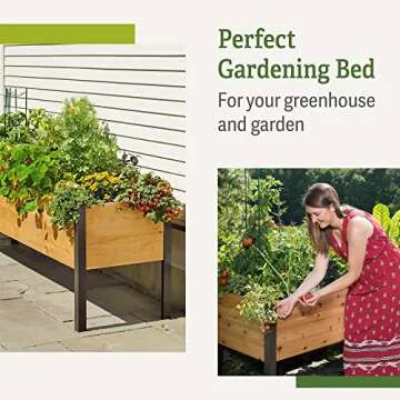 Gardener's Cedar Raised Garden Bed for Easy Gardening