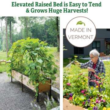 Gardener's Cedar Raised Garden Bed for Easy Gardening