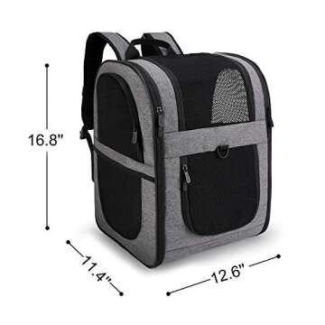Apollo Walker Pet Carrier Backpack for Large/Small Cats and Dogs, Puppies, Safety Features and Cushi...