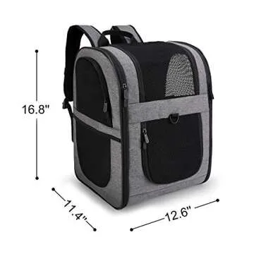 Apollo Walker Pet Carrier Backpack for Large/Small Cats and Dogs, Puppies, Safety Features and Cushi...