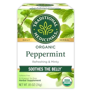 Traditional Medicinals Organic Peppermint Tea for Digestive Ease