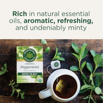 Traditional Medicinals Organic Peppermint Tea for Digestive Ease