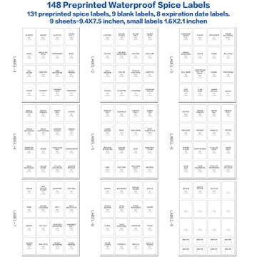 Stylish 12 Pcs Glass Spice Jars with Bamboo Lids