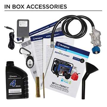 Westinghouse Outdoor Power Equipment 9500 Peak Watt Dual Fuel Home Backup Portable Generator, Remote...