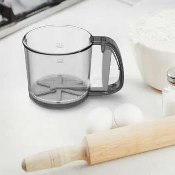 Omesata Flour Sifter - Crank Quality for Perfect Baking