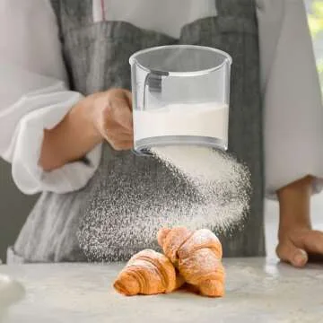 Omesata Flour Sifter - Crank Quality for Perfect Baking
