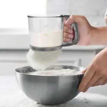 Omesata Flour Sifter - Crank Quality for Perfect Baking