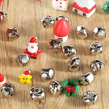 BigOtters Silver Jingle Bells for Festive Crafts 50 Pcs