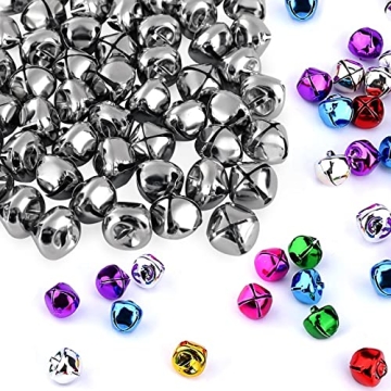 BigOtters Silver Jingle Bells for Festive Crafts 50 Pcs